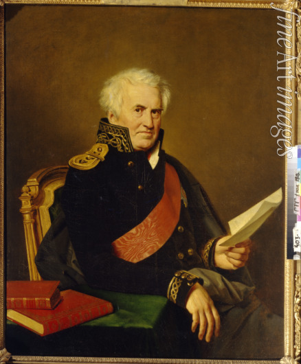 Kiprenski Orest Adamowitsch - Porträt von Schriftsteller und Admiral Alexander Semjonowitsch Schischkow (1754-1841)
