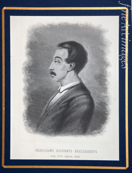 Matjuschin Iwan Iwanowitsch - Porträt des Dezembristen Wilhelm Küchelbecker (1797-1846)