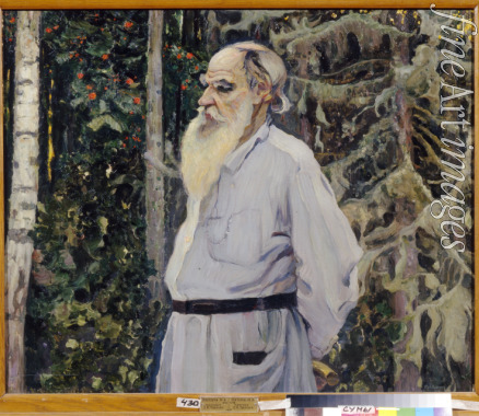 Nesterow Michail Wassiljewitsch - Porträt von Schriftsteller Graf Lew Nikolajewitsch Tolstoi (1828-1910)