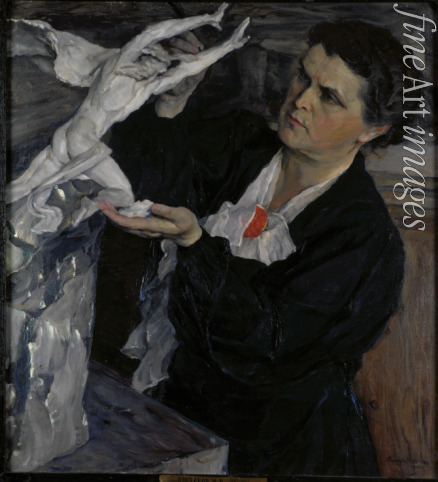 Nesterov Mikhail Vasilyevich - Portrait of the sculptor Vera Mukhina (1889-1953)