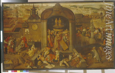Brueghel Pieter der Jüngere - Jesus vertreibt die Wechsler aus dem Tempel