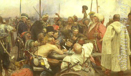 Repin Ilya Yefimovich - The Zaporozhian Cossacks writing a letter to the Turkish Sultan