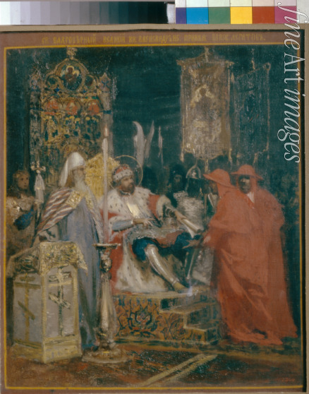 Siemiradzki Henryk - Alexander Nevsky Receiving Papal Legates
