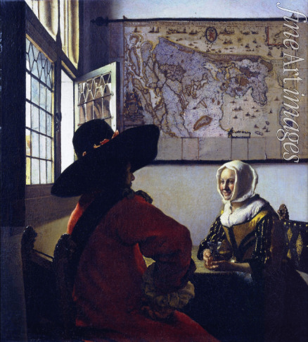 Vermeer Jan (Johannes) - Officer and Laughing Girl