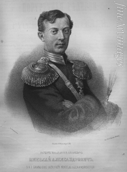 Borel Pjotr Fjodorowitsch - Porträt von Zarewitsch Nikolai Alexandrowitsch (1843-1865)