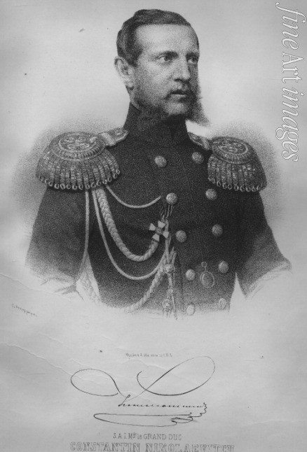 Borel Pyotr Fyodorovich - Portrait of Grand Duke Konstantin Nikolaevich of Russia (1827-1892), viceroy of Poland, admiral of the Russian fleet