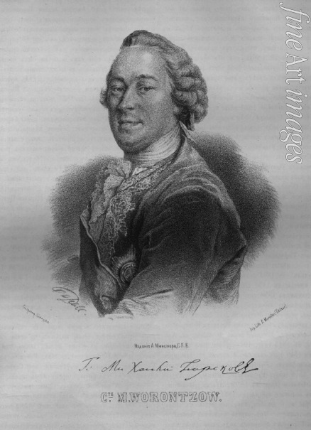 Borel Pyotr Fyodorovich - Portrait of Count Mikhail Illarionovich Vorontsov (1714-1767)