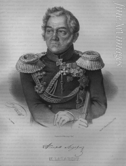 Borel Pyotr Fyodorovich - Portrait of Admiral Mikhail Lazarev (1788-1851)
