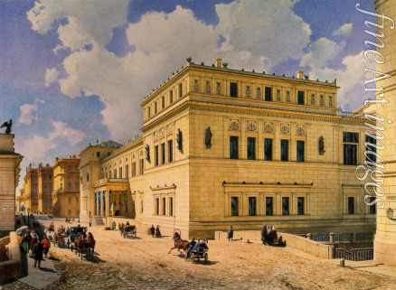 Premazzi Ludwig (Luigi) - View of the New Hermitage from Millionnaya Street