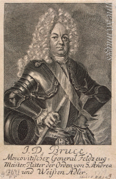 Unbekannter Künstler - Porträt von Jacob Daniel Bruce (1669-1735)