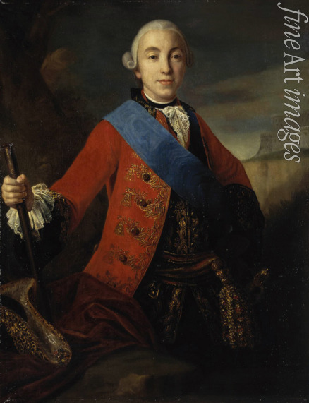 Unbekannter Künstler - Porträt des Zaren Peter III. von Russland (1728-1762)