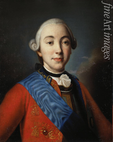 Unbekannter Künstler - Porträt des Zaren Peter III. von Russland (1728-1762)