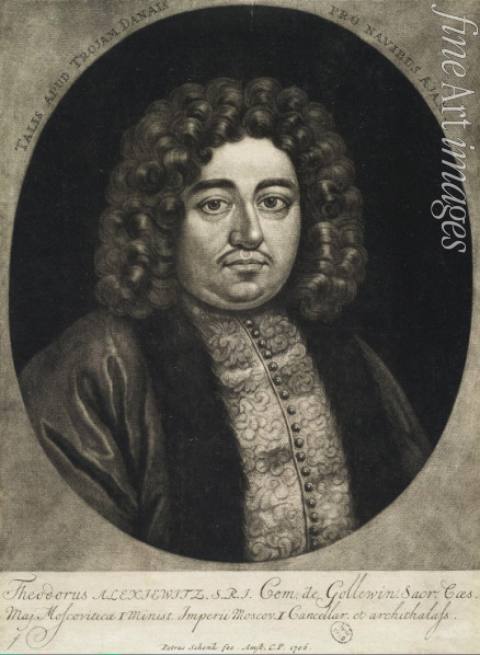 Schenk Peter (Petrus) der Ältere - Porträt von Graf Fjodor Alexejewitsch Golowin (1650-1706)