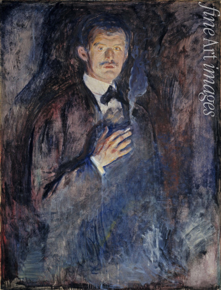 Munch Edvard - Selbstbildnis mit Zigarette