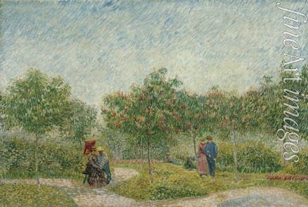 Gogh Vincent van - Garten in Montmartre mit Liebespaar