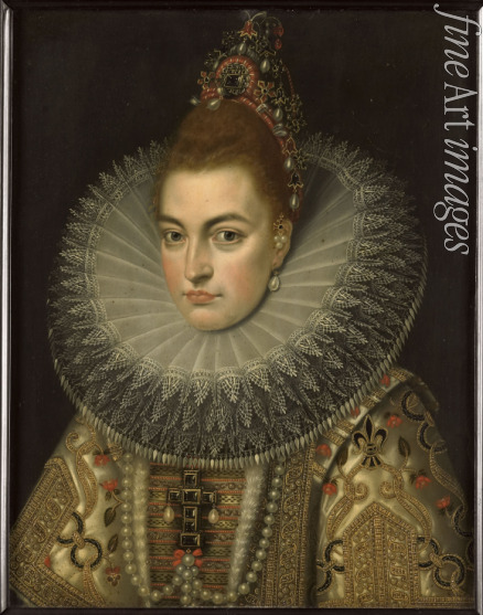 Pourbus Frans (II.) (Schule) - Porträt von Isabel Clara Eugenia von Österreich (1566-1633), Infanta von Spanien und Portugal