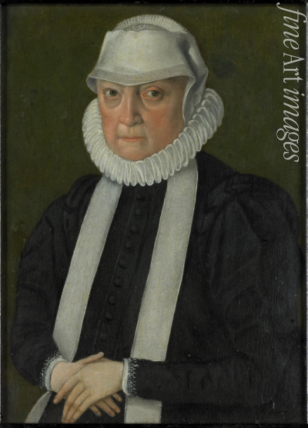 Unbekannter Künstler - Porträt von Anna Jagiellonica (1523-1596) als Witwe