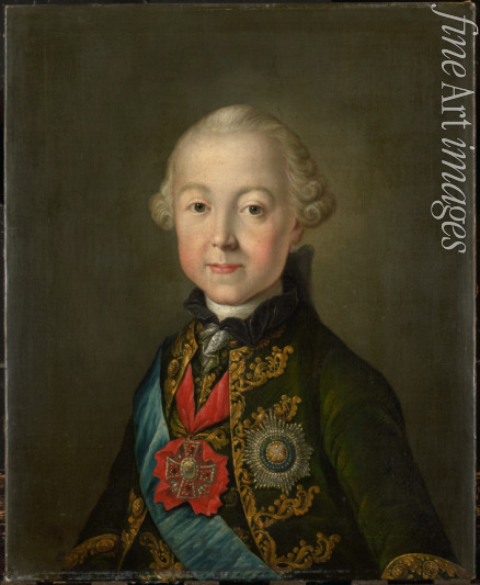 Unbekannter Künstler - Porträt des Großfürsten Pawel Petrowitsch (1754-1801)