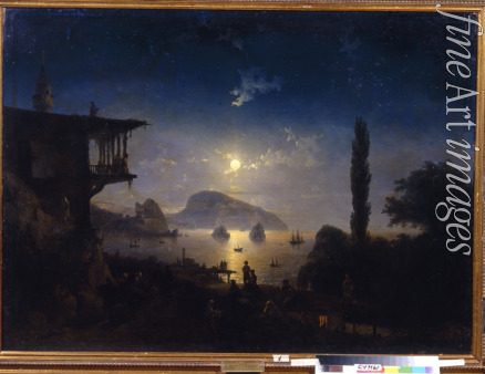 Aivazovsky Ivan Konstantinovich - Moonlit Night on the Crimea, Gurzuf