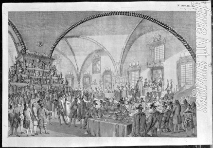 Kolpaschnikow Alexei Jakowlewitsch - Krönungsbankett der Zarin Katharina II. im Saal des Facettenpalastes im Moskauer Kreml am 22. September 1762