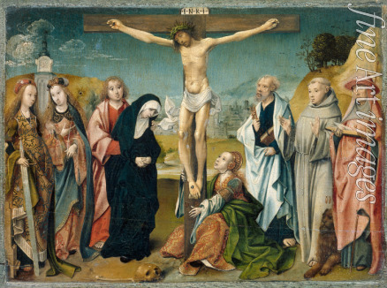 Engebrechtsz. Cornelis - Die Kreuzigung Christi mit Heiligen