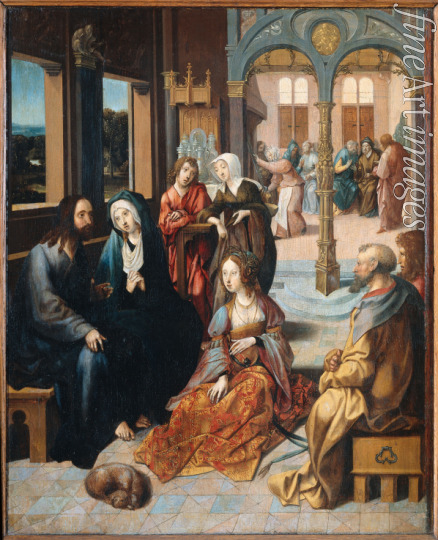Engebrechtsz. Cornelis - Christus im Hause von Martha und Maria