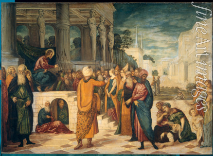 Tintoretto Jacopo - Christus und die Ehebrecherin