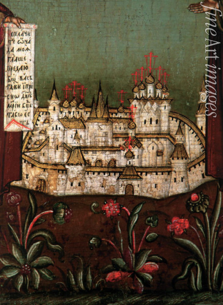 Russian icon - The Solovetsky Monastery (Detail)