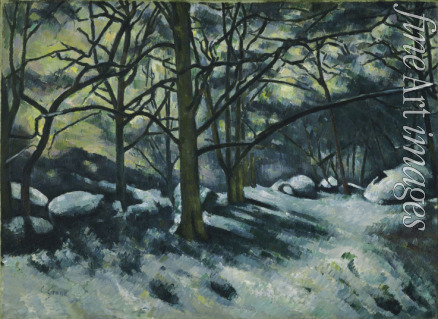 Cézanne Paul - Schneeschmelze in Fontainebleau