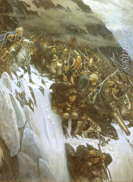 Surikov Vasili Ivanovich - March of Suvorov through the Alps in 1799