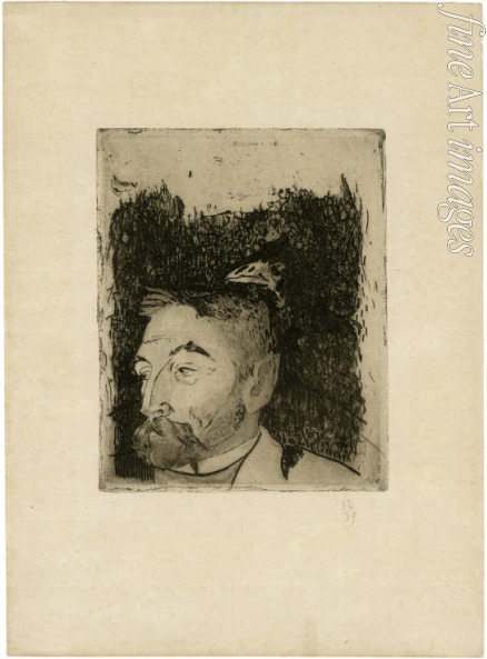 Gauguin Paul Eugéne Henri - Portrait of the poet Stéphane Mallarmé (1842-1898)