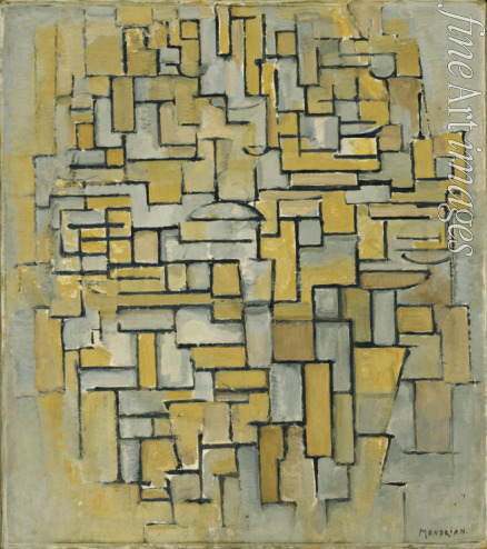 Mondrian Piet - Komposition in Braun und Grau (Gemälde Nr. II / Komposition Nr. IX / Compositie 5)