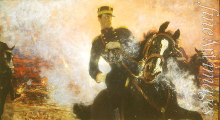 Repin Ilya Yefimovich - King Albert I of Belgium during the Dam Explosion in 1914