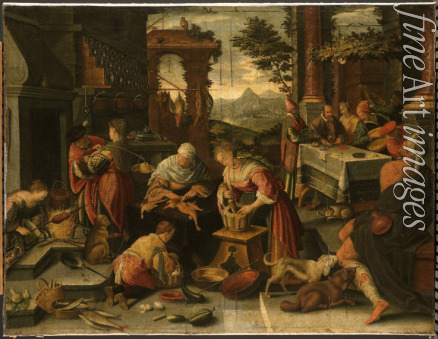 Bassano Jacopo il vecchio - Das Gleichnis vom reichen Prasser und armen Lazarus