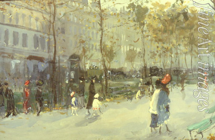 Lanceray (Lansere) Evgeny Evgenyevich - Boulevard in Paris