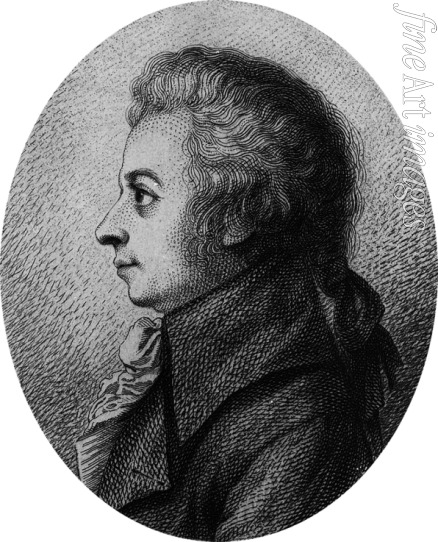Mandel Eduard - Wolfgang Amadeus Mozart (after drawing by Doris Stock from the Year 1789)