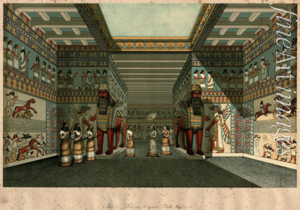 Layard Sir Austen Henry - Halle in einem assyrischen Palast. Rekonstruktion (Aus 