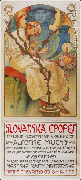 Mucha Alfons Marie - Plakat für die Ausstellung Das Slawische Epos (Slovanská epopej)