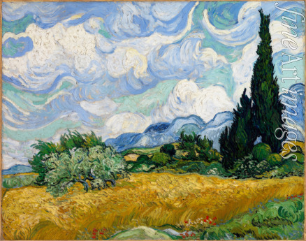 Gogh Vincent van - Weizenfeld mit Zypressen
