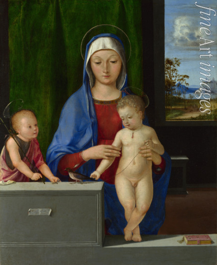 Antonio de Solario - The Virgin and Child with Saint John