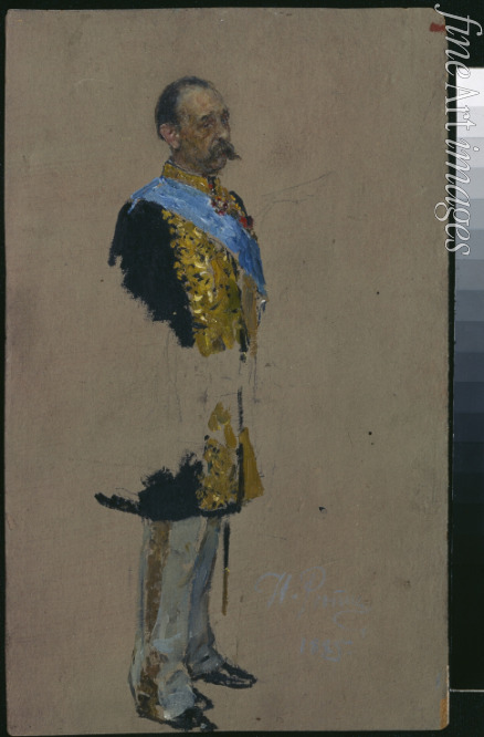 Repin Ilja Jefimowitsch - Porträt von Dmitri Andreiewitsch Graf Tolstoi (1823-1889)