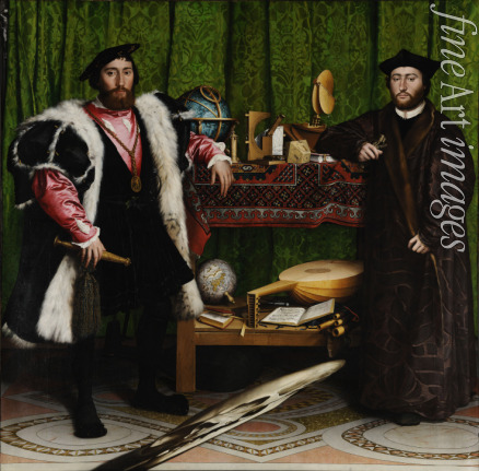 Holbein Hans the Younger - The Ambassadors (Jean de Dinteville and Georges de Selve)