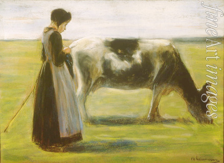 Liebermann Max - Mädchen mit Kuh