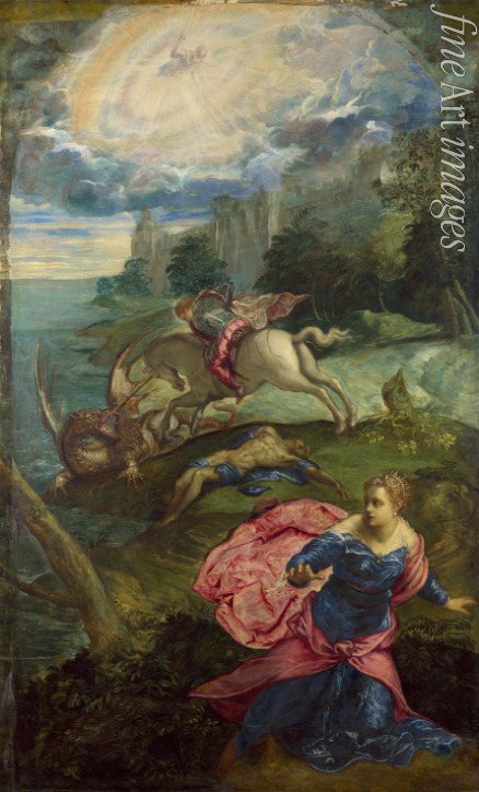 Tintoretto Jacopo - Der Heilige Georg und der Drache