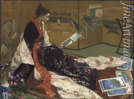 Whistler James Abbott McNeill - Caprice in Purple and Gold: The Golden Screen