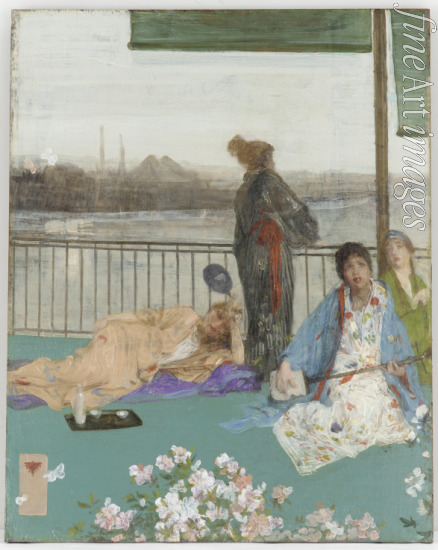 Whistler James Abbott McNeill - Variations in Flesh Colour and Green: The Balcony