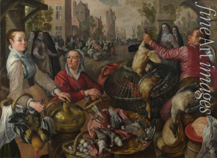 Beuckelaer Joachim - The Four Elements: Air. A Poultry Market with the Prodigal Son in the Background