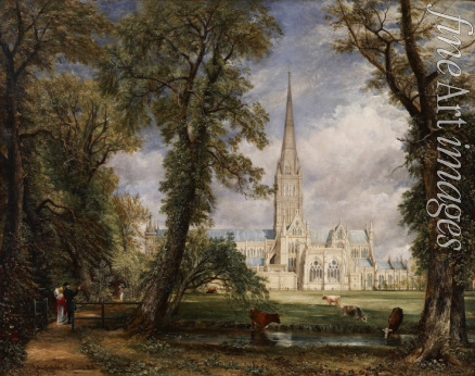 Constable John - Die Kathedrale von Salisbury von Bischofsgarten