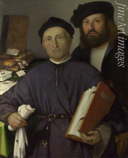 Lotto Lorenzo - The Physician Giovanni Agostino della Torre and his Son, Niccolò
