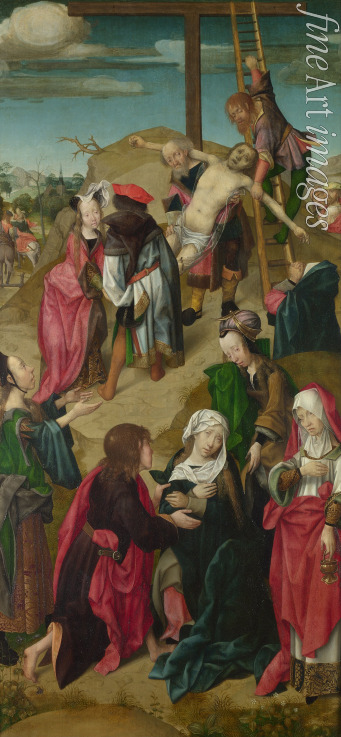 Meister von Delft - Die Kreuzabnahme (Triptychon mit Szenen der Passion Christi, rechte Tafel)